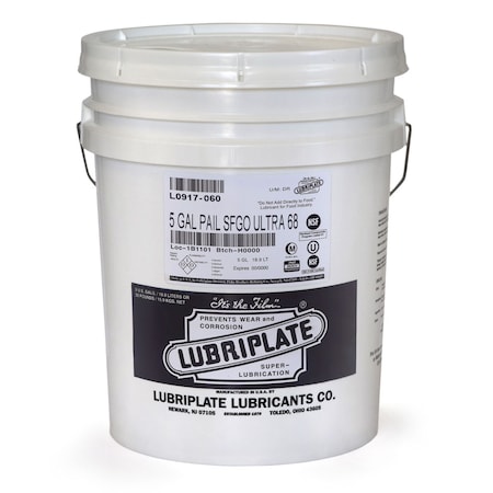 Lubriplate Sfgo Ultra 68, 5 Gal Pail, H-1/Food Grade Synthetic Fluid For Compressors And Hydraulics, Iso-68 L0917-060